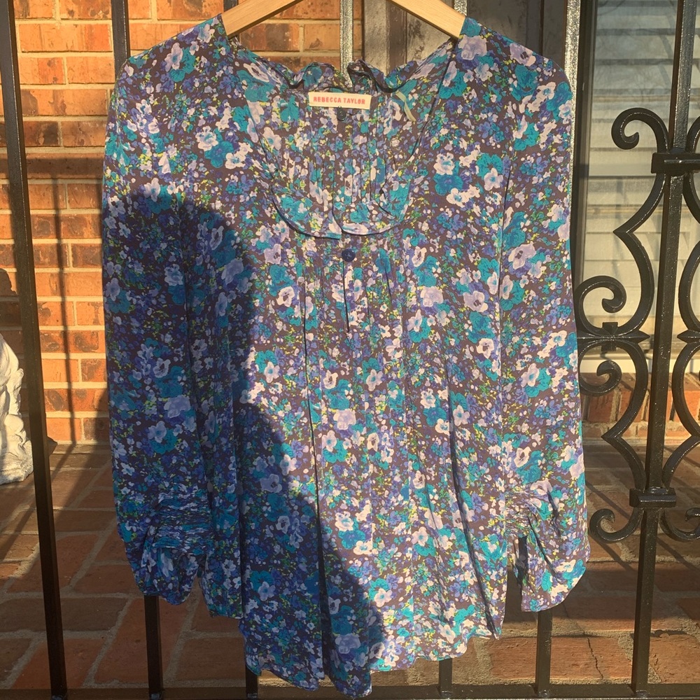 Rebecca Taylor Silk Floral Blouse